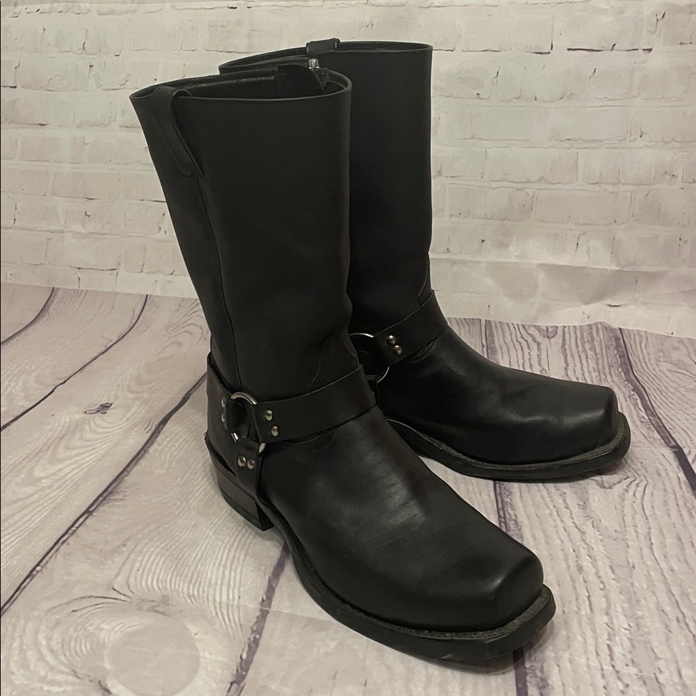 Boulet Black Leather Motorcycle Boots Men’s Size 11.5 - Picture 2 of 13